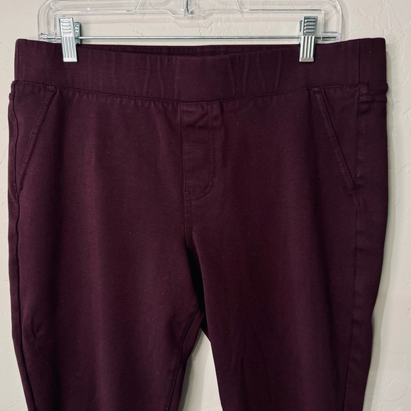 Liverpool Jeans Chloe Pull-On Knit Ankle Skinny Pant in Aubergine SZ 14/32 - Picture 4 of 16